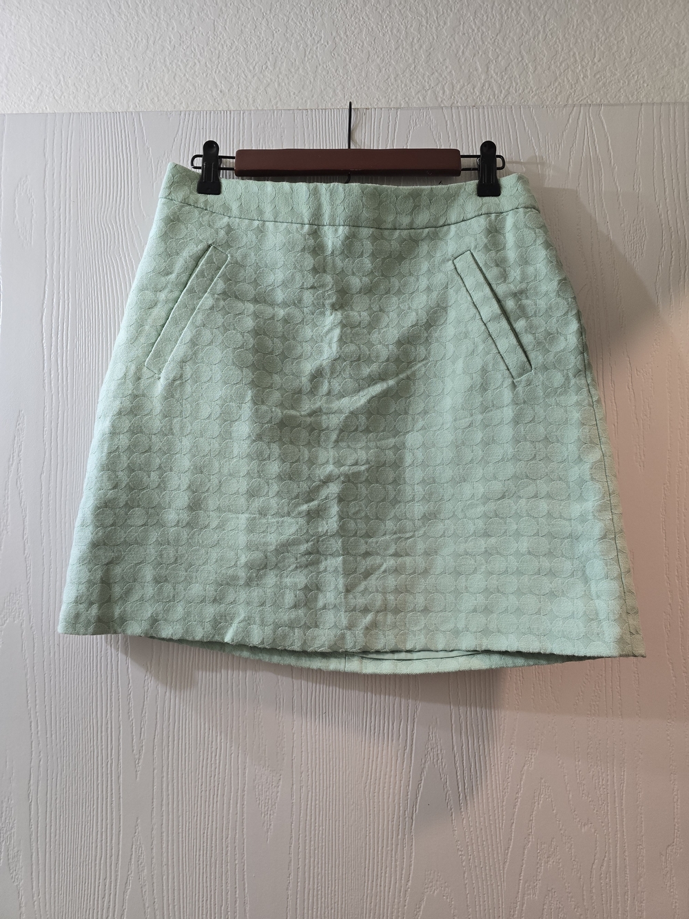 The Limited Mint Green Textured A-Line Mini Skirt